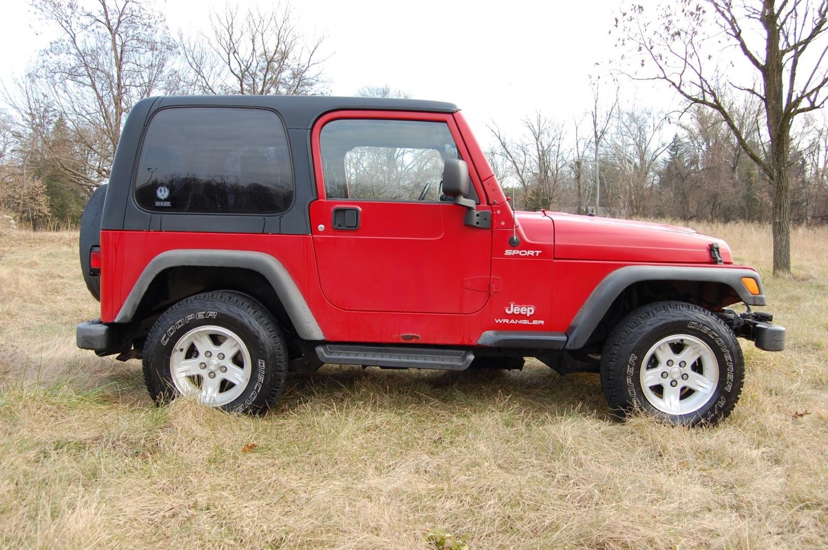 2004 RED /Grey Jeep Wrangler (1J4FA49S24P) with an 4.0 Liter 6 cylinder engine, Automatic transmission, located at 6528 Lower York Road, New Hope, PA, 18938, (215) 862-9555, 40.358707, -74.977882 - Very clean, great running 2004 Jeep Wrangler Sport.... 4 Wheel drive, 4.0 Liter in line 6 cylinder engine, automatic transmission, tilt wheel, dual front air bags, AC/Heat, Kenwood AM/FM/CD/USB/Aux/BT head unit, 15 " Alloy wheels, 4 Good Cooper Discoverer A/T tires, Hi Intensity headlamps, 2/24 Pa. - Photo#3